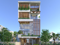 File sketchup Kiến trúc Nhà phố 5 tầng Full kiến trúc